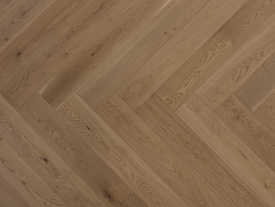 European Oak Herringbone Collection - Toffee Crunch